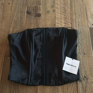 Superdown Women's Black Corset Top Size XS NWT